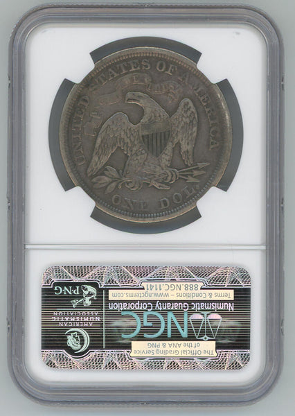1872 Seated Liberty Dollar. NGC VF20