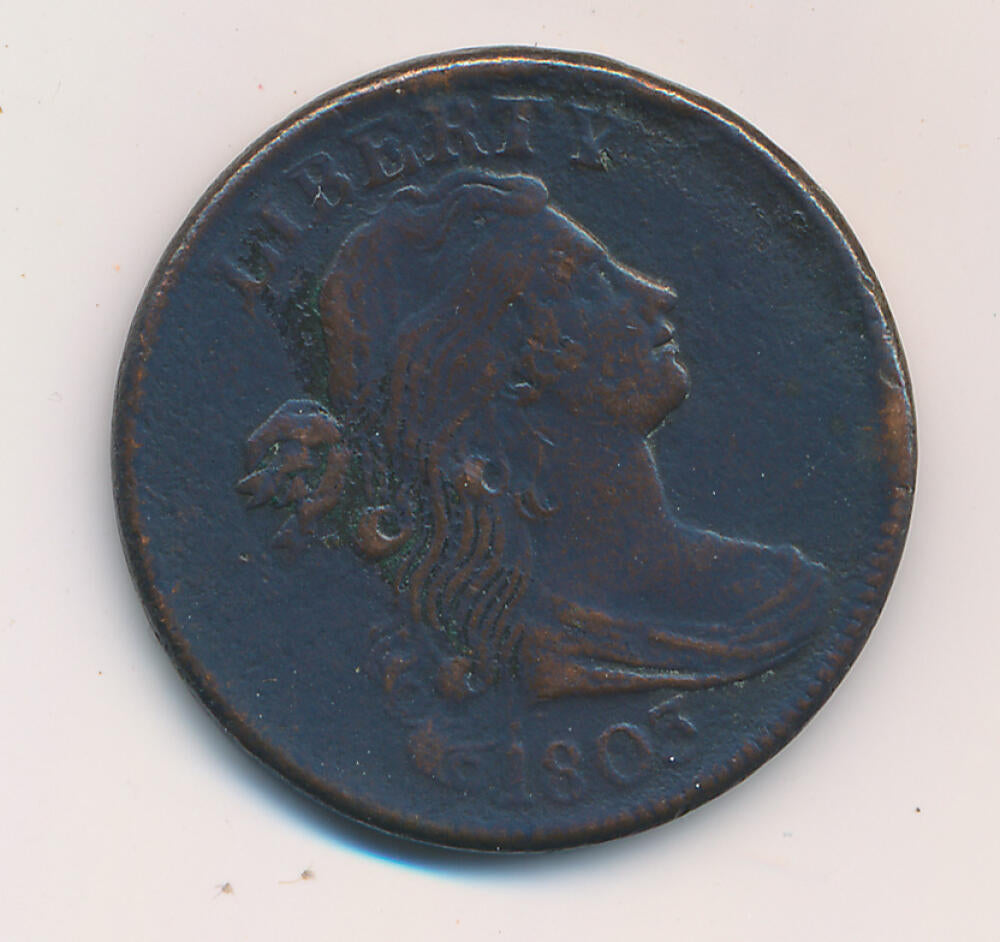 1803 Draped Bust Large Cent, RAW Image 1