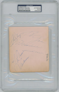 Rare Vintage Laverne, Patty, Maxene Andrews Sisters Signed Autograph Album Page. PSA Image 1