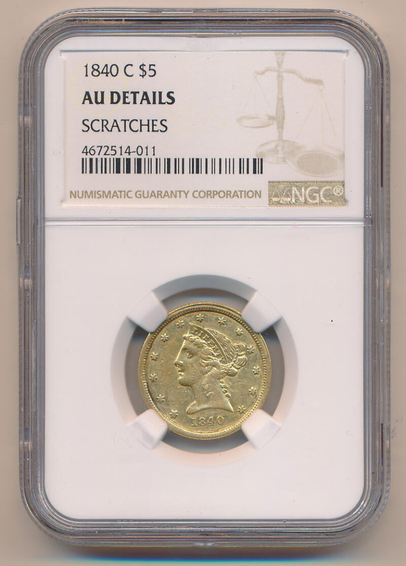 1858 C $5 Gold Liberty. NGC XF45 Image 1