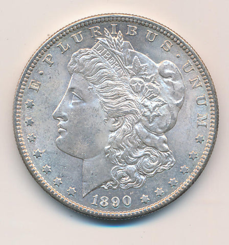 1890 S Morgan Silver Dollar. RAW Image 1