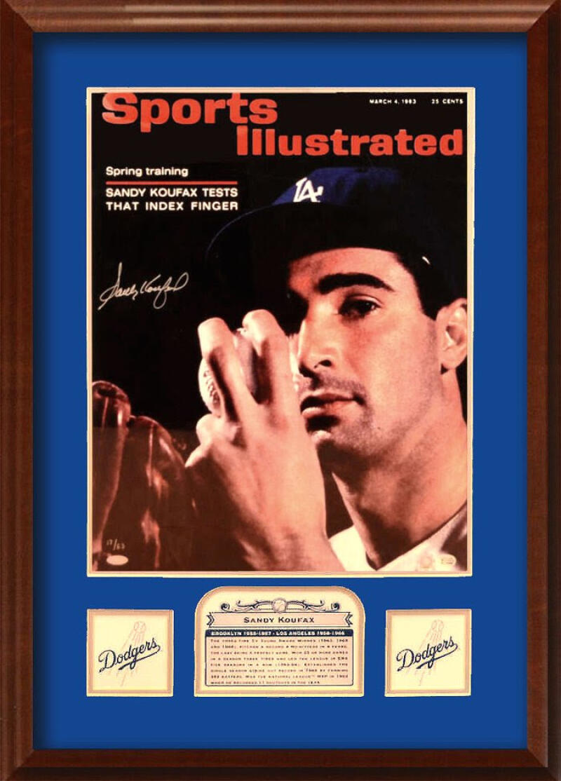 Sandy Koufax Signed 1963 Sports Illustrated 16x20 Cover Photo, LE of 63. Steiner Image 1