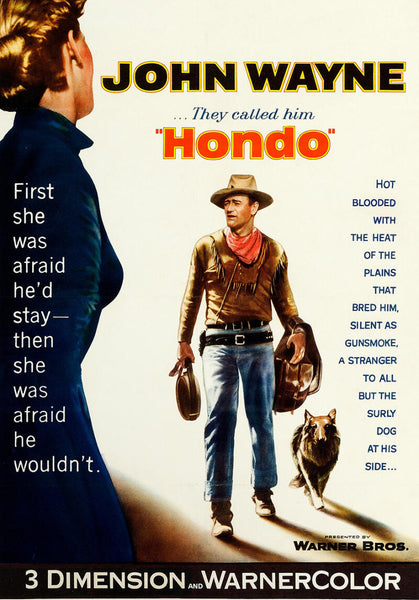 John Wayne 1953 Hondo Original One Sheet Movie Poster, Linen Backed & Framed. Image 2