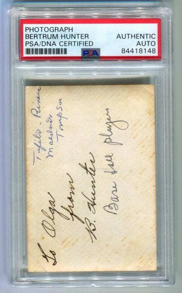 Bertrum Hunter Signed Original Snapshot Photo 1948. Negro Leagues. Rare. PSA Image 1