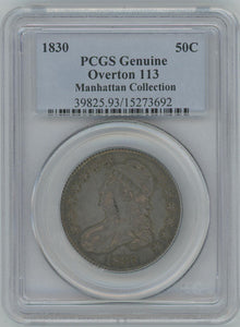1830 Bust Half Dollar, PCGS Genuine. Overton 113 Image 1