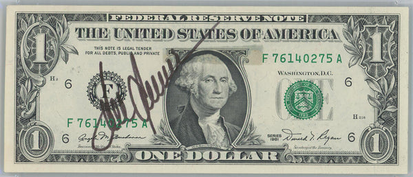 Tom Seaver Signed $1 Dollar Bill Autograph. Auto PSA Image 2