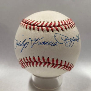 Phillip Francis Rizzuto Single Signed Baseball. PSA Image 1