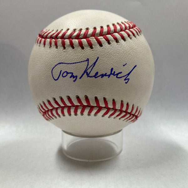 Tom Henrich Single Signed Baseball. PSA G37013 Image 1