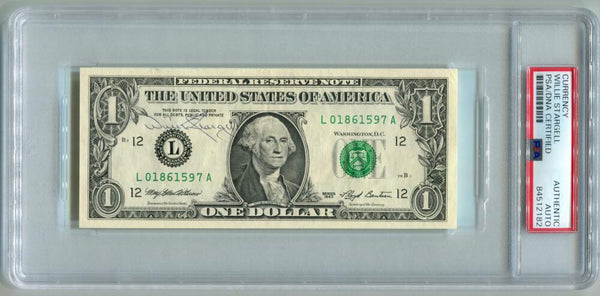 Willy Stargel Signed $1 Dollar Bill Autograph. Auto PSA Image 1