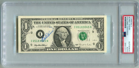 Bobby Doerr Signed $1 Dollar Bill Autograph. Auto PSA Image 1