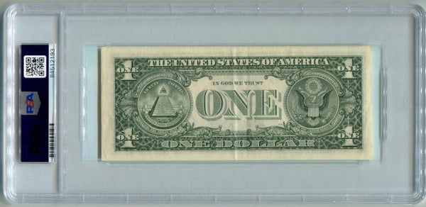 Enos Slaughter Signed $1 Dollar Bill Autograph. Auto PSA Image 2