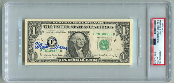 Monte Irvin Signed $1 Dollar Bill Autograph. Auto PSA Image 1
