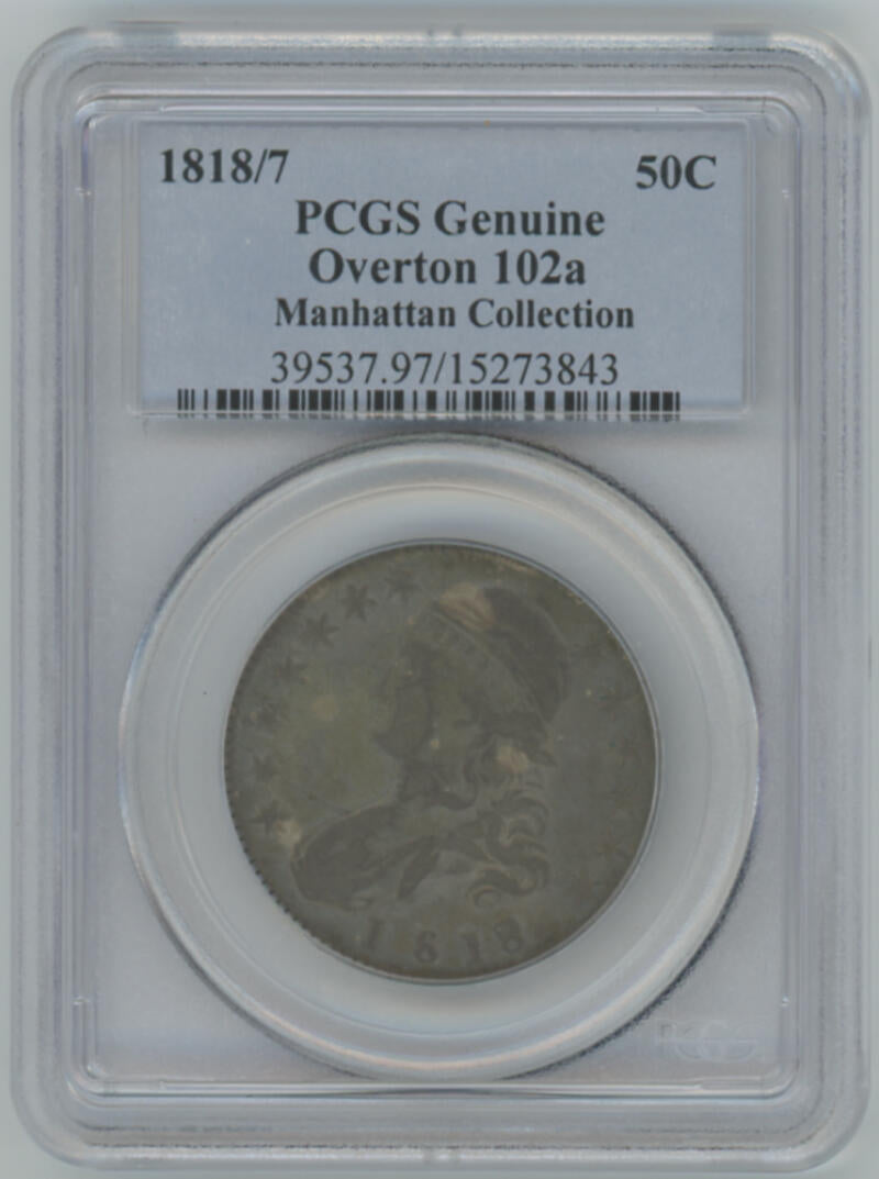 1818/7 Bust Half Dollar, PCGS Genuine. Overton 102a Image 1