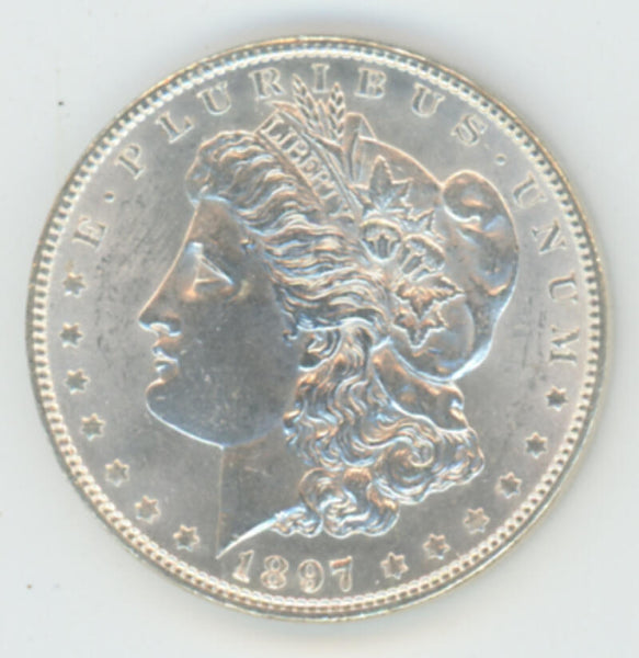 1897 O Morgan Silver Dollar. RAW Image 1