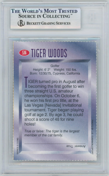 1996 Tiger Woods Rookie Sports Illustrated for Kids. Beckett 8.5 Image 2