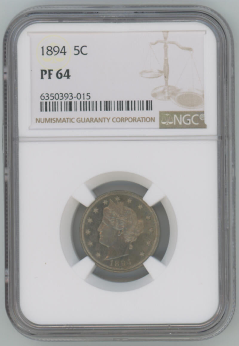 1894 Proof Liberty Nickel 5C, NGC PF64 Image 1