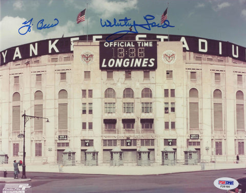 Yogi Berra & Whitey Ford Signed Yankee Stadium 8 x 10 Photo. PSA/DNA COA Image 1