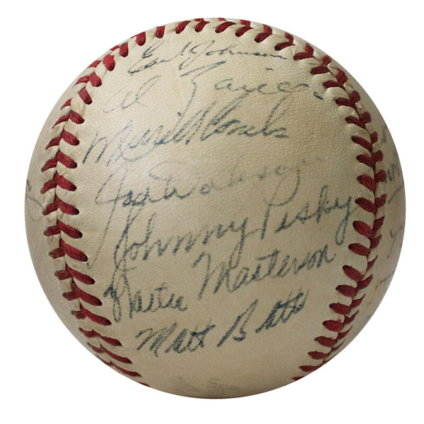 1949 Boston Red Sox Team Signed Baseball, 21 Signatures. PSA Image 5