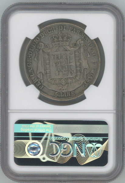 1815 Italy 5 Lire. Parma. NGC VF Details Image 2