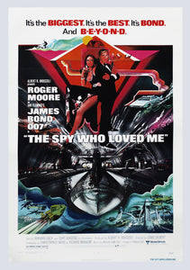 The Spy Who Loved Me Original One Sheet Movie Poster. 1977. Linen Backed Image 1