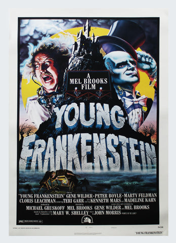 Young Frankenstein Original One Sheet Movie Poster. 1974. Linen Backed Image 1