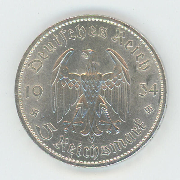 1934 A Germany 5 Reichsmark. RAW Image 2