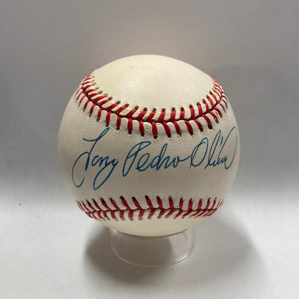Tony "Pedro" Oliva Single Signed Full Name Inscription Baseball. PSA Image 1
