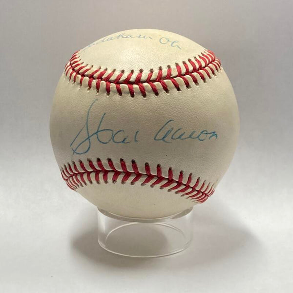 Hank Aaron and Sadaharu Oh Multi-Signed Baseball. PSA Image 1