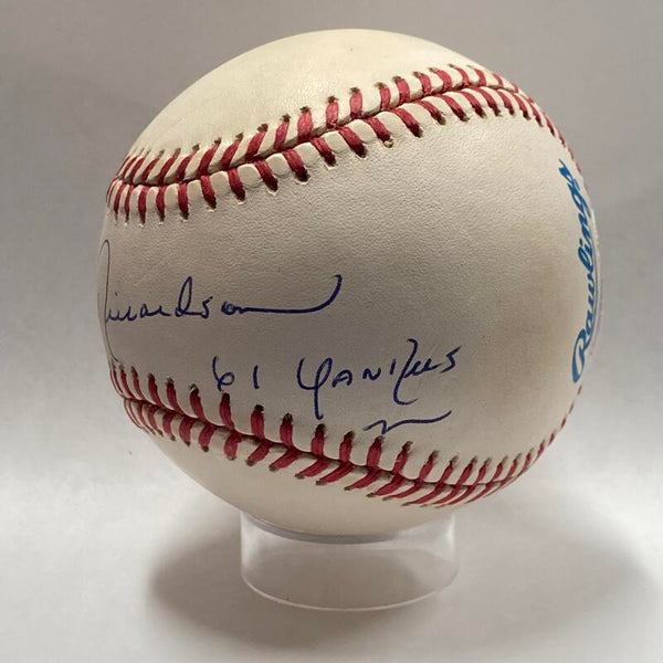 Bobby Richardson Single-Signed Inscribed "61 Yankees" Baseball. PSA Image 3