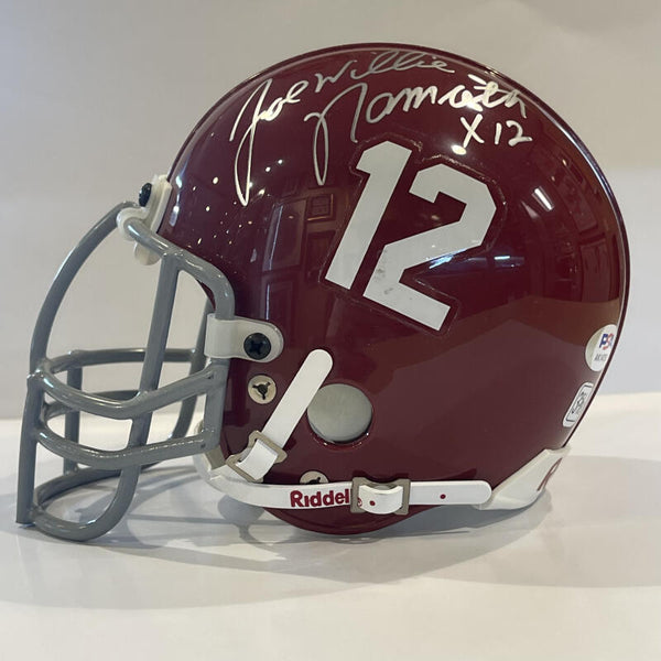 Joe Willie Namath Signed Inscribed Full Name #12 Mini Helmet. Auto PSA Image 2