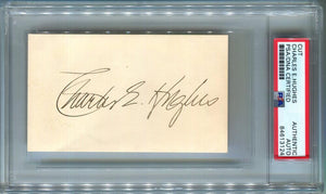 Charles E. Hughes Signed Autograph. Auto PSA Image 1