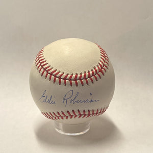 Eddie Robinson Single Signed Baseball. Auto JSA Image 1