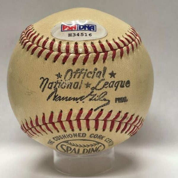 Whitey Lockman 1950 Vintage Official Single-Signed Spalding Baseball. Auto PSA Image 3
