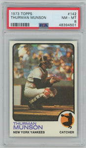 1973 Topps Thurman Munson #142 Baseball Card. PSA NM-MT 8 Image 1