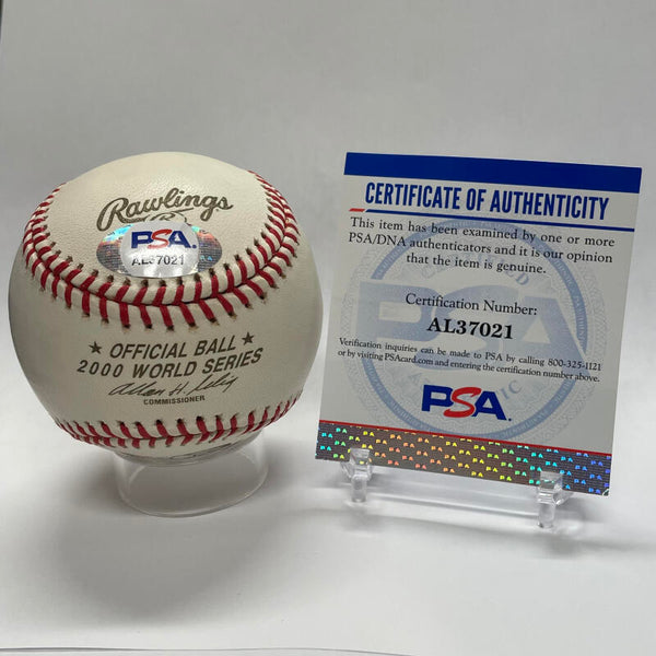 Bobby Valentine Official 2000 World Series Single-Signed Baseball. Auto PSA Image 3