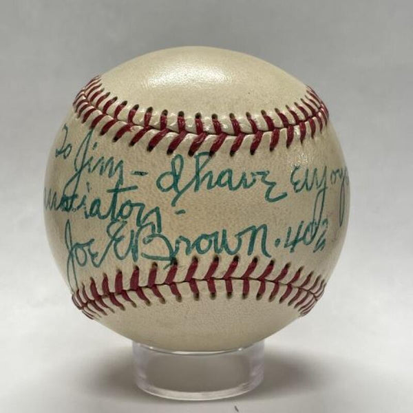 Joe E. Brown Official Vintage 1950s Signed and Inscribed NL Ball. Auto PSA Image 1