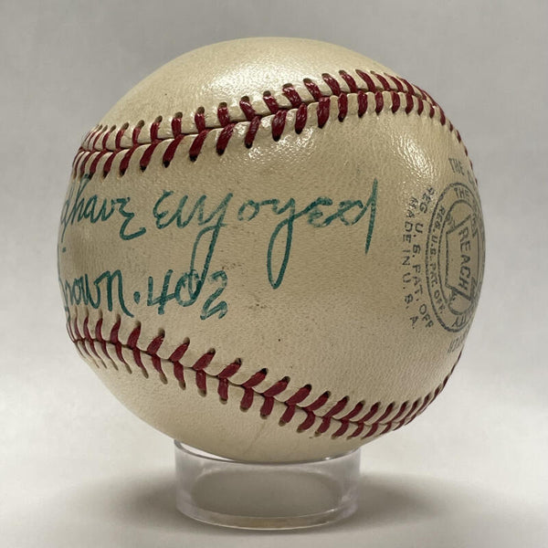 Joe E. Brown Official Vintage 1950s Signed and Inscribed NL Ball. Auto PSA Image 3