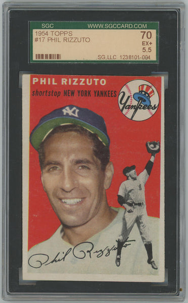 Phil Rizzuto 1954 Topps Card. SGC 5.5 Image 1