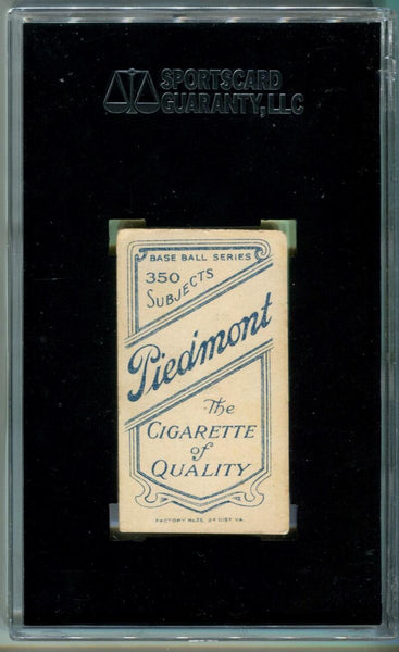 1910 Piedmont Cigarettes Clark Griffith T206 Card. SGC 3 Image 2