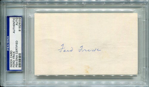 Ford Frick Signed Cut Card. Auto Authentic PSA CS Image 1