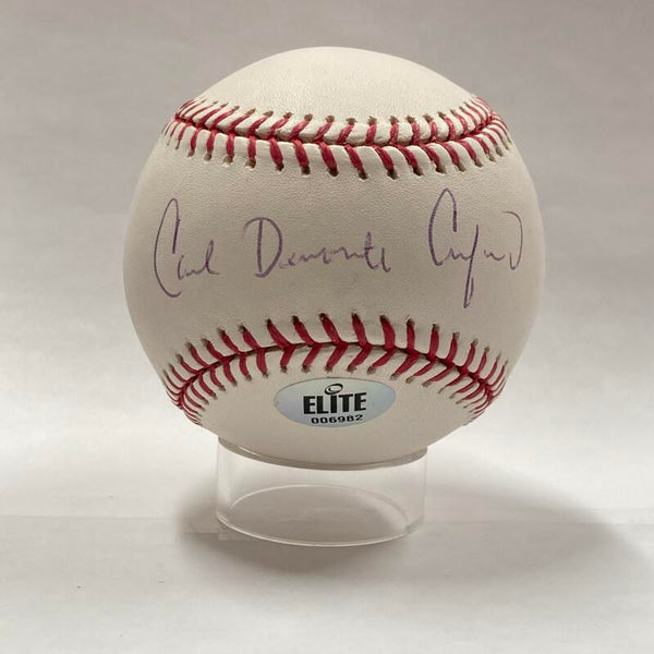 Carl "Demonte" Crawford Single Signed Baseball. Auto JSA Image 1