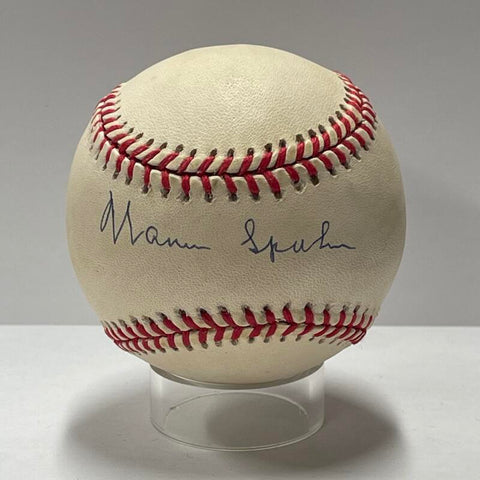Warren Spahn Single Signed Baseball. PSA Image 1