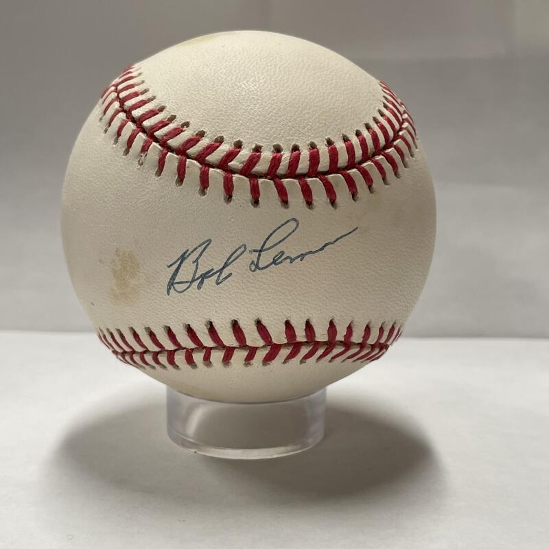 Bob Lemon Single Signed Baseball, Official Major League. PSA Image 1