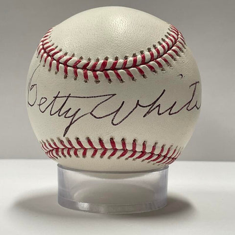 Betty White Signed Baseball. Auto PSA Image 1
