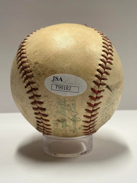 Don Larsen Signed Game Used 1950s Official Baseball. Auto JSA Image 3