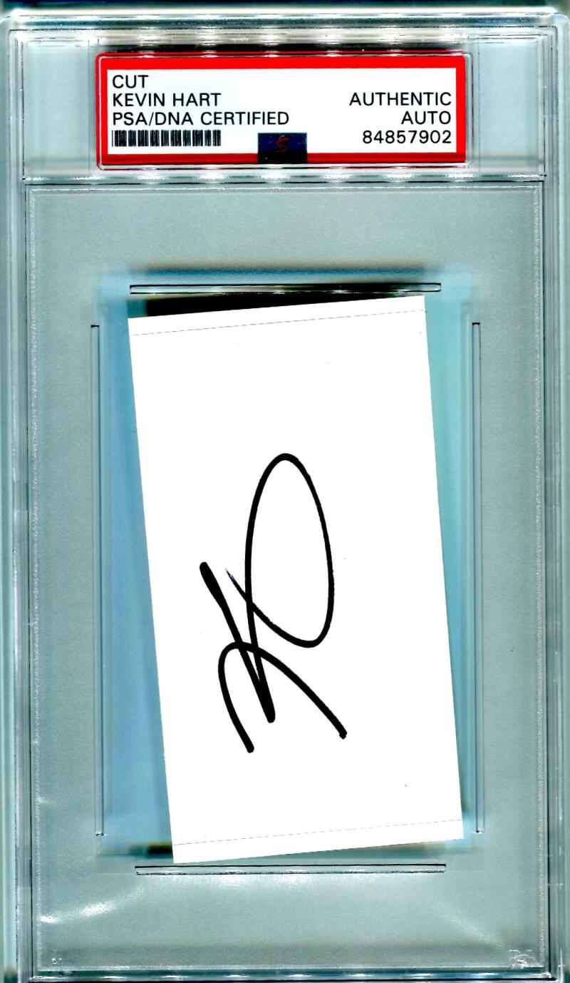 Kevin Hart Signed Cut Autograph. PSA Image 1