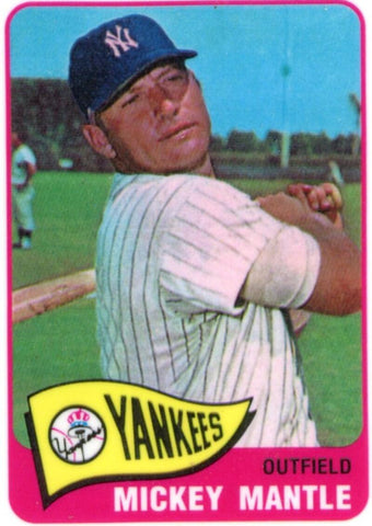 1996 Mickey Mantle 1965 Topps #350 Porcelain RP. Limited Edition A248 Image 1
