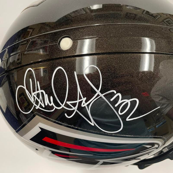 Jamal Anderson Single-Signed NFL Helmet. Auto Beckett Image 2