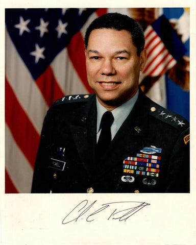 Colin Powell Rare Single-Signed Photograph. Auto PSA Image 1