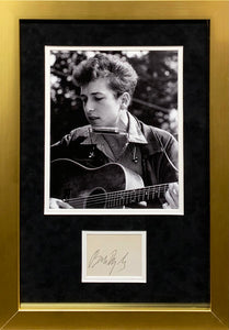 Bob Dylan Signed Autograph Display. Rare Signature Custom Framed. Auto JSA Image 1